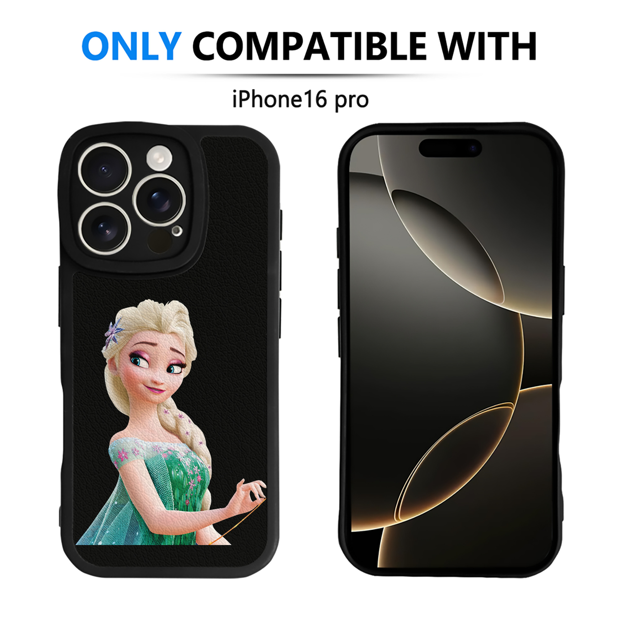 （画像用） アナと雪の女王 アンナ エルサ Frozen Anna Elsa 【iPhone 16シリーズ対応】シリコンスマホケース（レザー調） 材質：シリコン